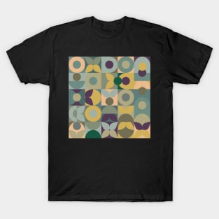 Geometric Retro Vintage Abstract Pattern Nordic T-Shirt